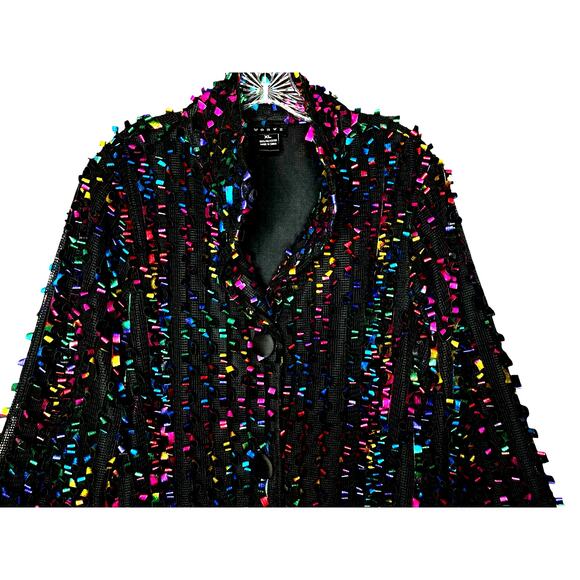 Weavz Rainbow Ribbon Jacket Vintage XL - Picture 7 of 10